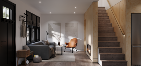 Square Foot Construction Carriage Home Alpha_3_Living_Stairs