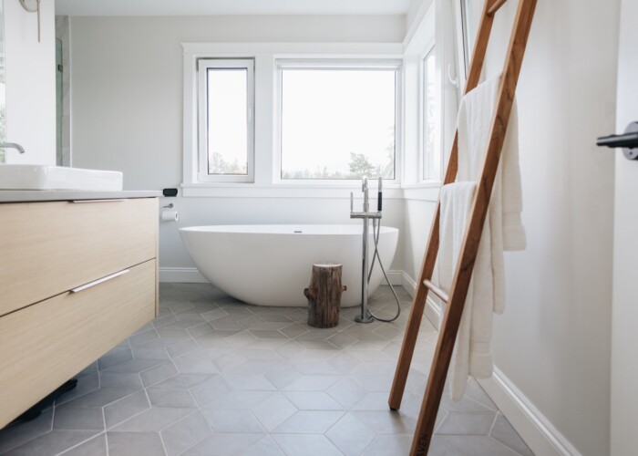 Square Foot Construction Port Moody tile floor and tub