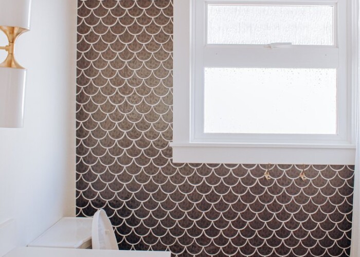 Square Foot Construction Residential Reno Bassett St brown bathroom